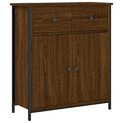 vidaXL Buffet chêne marron 70x30x80 cm bois d'ingénierie