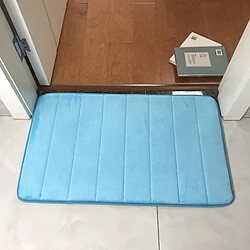 LUUCOZK Tapis de bain antidérapants absorbants à séchage rapide pour salle de bain - Bleu-40x60cm 