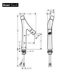 Hansgrohe Mitigeur lavabo Design mi-haut Axor Starck Organic 12012000