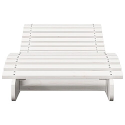 Avis vidaXL Chaise longue blanc 205x60x31,5 cm bois massif de pin