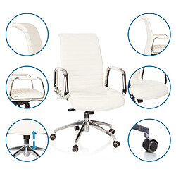 Avis Siège de bureau / Fauteuil de direction ASPERA 10, cuir Nappa ivoire hjh OFFICE