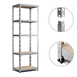 Eurospen Etagere de Rangement modulable et polyvalente pour atelier, garage, cave...Charges Lourdes 172x75x30cm - Gris