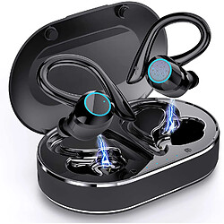 Universal Écouteurs Bluetooth sans fil Sport Bouchons d'oreille étanches Écouteurs Bluetooth 5.1 avec microphone Contrôle tactile Écouteurs 9D HiFi