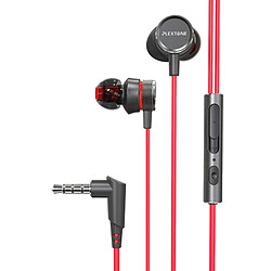 Wewoo Ecouteurs Casque de jeu 3,5 mm avec microphone Stéréo magnétique câblé dans l'oreille micro (rouge) 