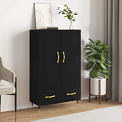 vidaXL Buffet haut noir 69,5x31x115 cm bois d'ingénierie