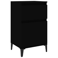 vidaXL Table de chevet noir 40x35x70 cm