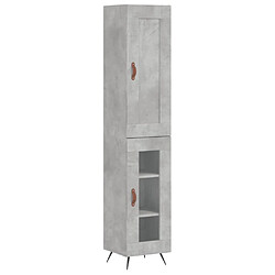 Maison Chic Buffet,Meuble de Rangement,commode pour salon,Cuisine Gris béton 34,5x34x180 cm Bois d'ingénierie -MN24959