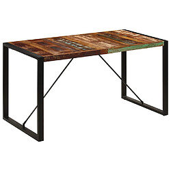 vidaXL Table à manger 140x70x75 cm Bois de récupération massif