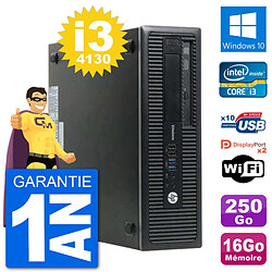 PC HP EliteDesk 800 G1 Core i3-4130 RAM 16Go Disque Dur 250Go Windows 10 Wifi · Occasion 