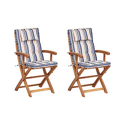 Beliani Lot de 2 chaises Bois Multicolore MAUI II