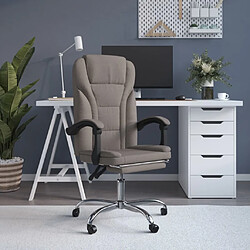 vidaXL Fauteuil inclinable de bureau Taupe Tissu