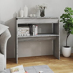 vidaXL Table console Sonoma gris 80x30x80 cm Bois d'ingénierie