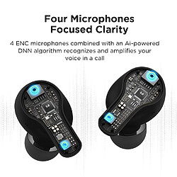 Universal Casque sans fil Bluetooth 5.04 Microphone ENC Casque basse 550mAh Casque pour IOS | Casque Bluetooth