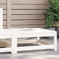 vidaXL Repose-pied de jardin blanc 70x70x30 cm bois de pin massif