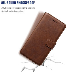 Acheter Etui en PU + TPU classique avec support marron pour votre Samsung Galaxy A40