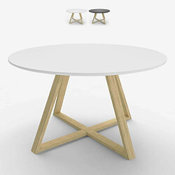 Ahd Amazing Home Design Table basse ronde de style scandinave 80cm Krize, Couleur: Blanc