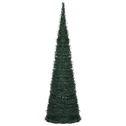 vidaXL Sapin de Noël artificiel pré-éclairé avec guirlandes vert 150cm