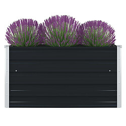 Maison Chic Jardinière,Bac à fleurs - pot de fleur 100 x 100 x 45 cm Acier galvanisé Anthracite -GKD18279