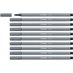 STABILO Stylo feutre Pen 68, tracé: 1,0 mm, gris foncé ()