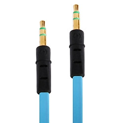 Wewoo Câble bleu pour iPhone 5 / 4 et 4S / 3GS / 3G / iPad 4 / mini 1/2/3 / nouvel / 2 / iTouch / MP3, longueur: 1 m Noodle Style 3.5mm Jack écouteur 