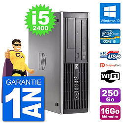 PC HP Compaq 6200 Pro SFF Intel i5-2400 RAM 16Go Disque 250Go Windows 10 Wifi - Occasion