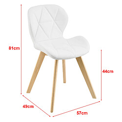 Acheter Lot de 2 Chaises Älmhult Similicuir 81 x 57 x 49 cm Blanc [en.casa]