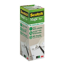 Rouleau adhésif Scotch Magic Ecologique invisible - Lot de 9