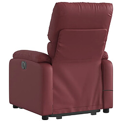 Acheter Maison Chic Fauteuil Relax pour salon, Fauteuil inclinable de massage électrique rouge bordeaux -GKD41369