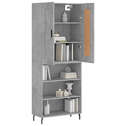 Avis Maison Chic Buffet,Meuble de Rangement,commode pour salon,Cuisine Gris béton 69,5x34x180 cm Bois d'ingénierie -MN42688