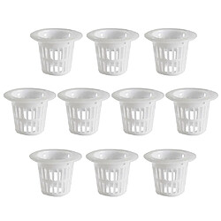 10pcs plante hydroponique de panier de tasse de pot de maille net se développent rond 46x27x35mm