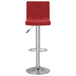 Avis vidaXL Tabourets de bar lot de 2 rouge bordeaux velours