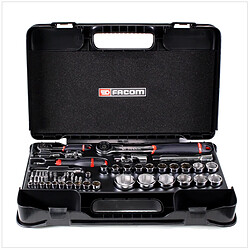 Facom RS.161-2 Coffret douilles 1/4" + 1/2" 55 pcs. - Successeur de RS.440E