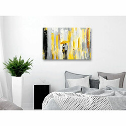 Paris Prix Tableau Imprimé Umbrella in Love Wide Yellow 60 x 90 cm