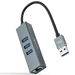 ? Hub Usb 3.0 3Xusb 1Xrj45 - 0,15M · Gris 