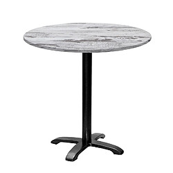 Restootab Table ronde Ø80cm - modèle Bazila chêne islande