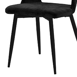 Acheter Rendez Vous Deco Chaise Pénélope en velours noir (lot de 2)