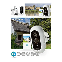 NEDIS Caméra surveillance Ext Wi-Fi sans fil Full HD 1080p IP65 Durée de vie max support microSD détecteur de mouvement Vision nocturne