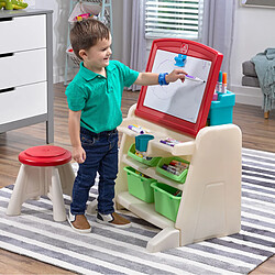 Step2 Flip & Doodle Chevalet avec Bureau et Tabouret pour Enfants | Table de Créativité en plastique avec boîtes de rangement pas cher