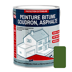 PRO COM Peinture bitume, résine sol enrobé bitumeux, asphalte, goudron, macadam PROCOM-2.5 litres-Vert foncé (RAL 130 40 30)