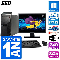 PC Tour Lenovo M83 Ecran 27" Intel G3220 RAM 8Go SSD 240Go Windows 10 Wifi · Occasion 