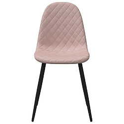 Acheter Maison Chic Lot de 2 Chaises à manger | Chaise de salle à manger cuisine rose velours -GKD35549