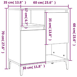 vidaXL Buffets 2 pcs noir 60x35x70 cm bois d'ingénierie pas cher