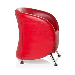 Avis Fauteuil lounge / fauteuil club ST. LUCIA en similicuir rouge hjh OFFICE