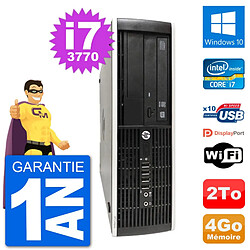 PC HP Compaq Pro 6300 SFF Intel i7-3770 RAM 4Go Disque Dur 2To Windows 10 Wifi - Occasion