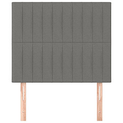 Avis Maison Chic Lot de 2 Têtes de lit design pour chambre - Décoration de lit Gris foncé 80x5x78/88 cm Tissu -MN29299