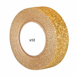 Rayher 12 glitter tapes 5 m x 1,5 cm - doré 