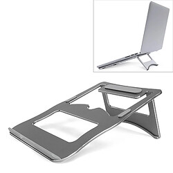 Wewoo Support d'ordinateur portable de fixation pour ordinateur portablesupport de bureau en alliage d'aluminiumsupport à deux niveauxtaille 21x26cm Gris 