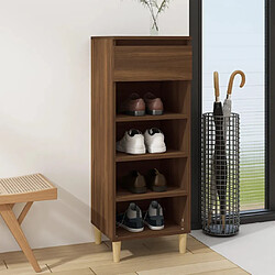 vidaXL Armoire à chaussures Chêne marron 40x36x105cm Bois d'ingénierie 