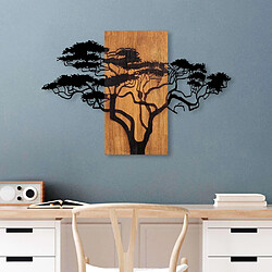 Hanah Home Décoration murale en bois et métal Walnut Arbre large.