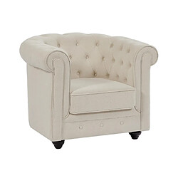 Vente-Unique Fauteuil en tissu beige CHESTERFIELD